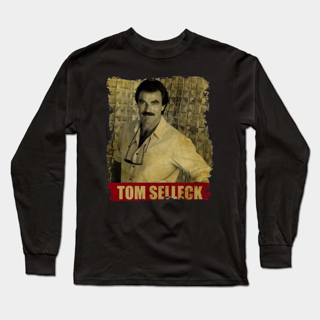 Tom Selleck - NEW RETRO STYLE Long Sleeve T-Shirt by FREEDOM FIGHTER PROD